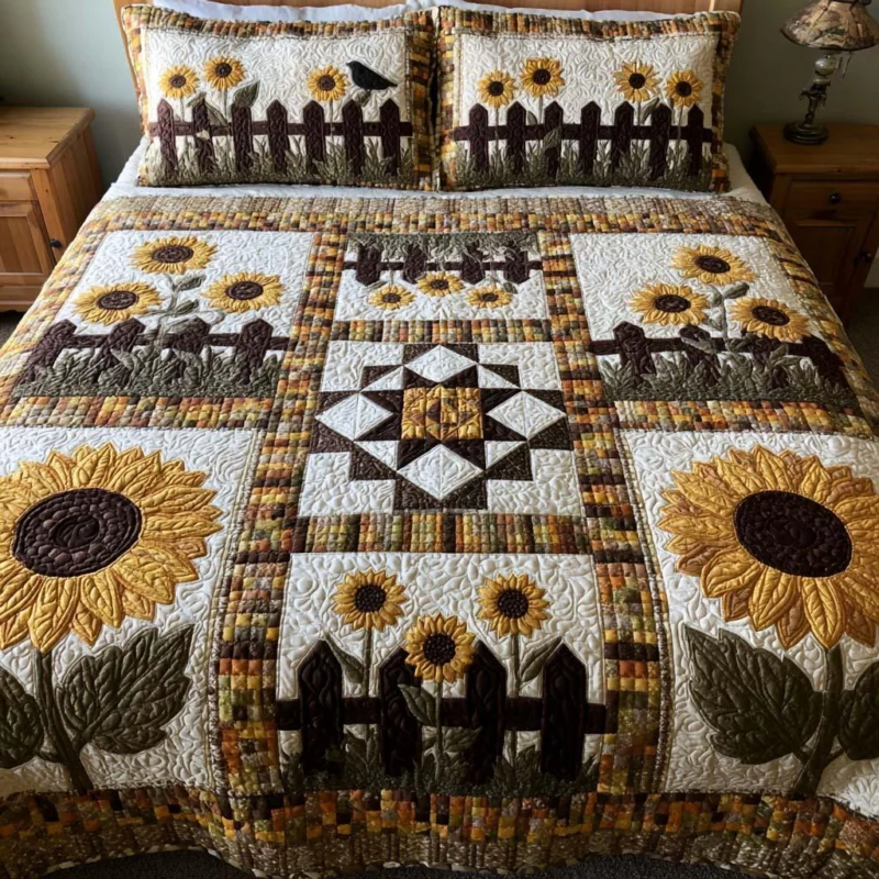 Floral Meadow Bamboo Quilt Bedding Set