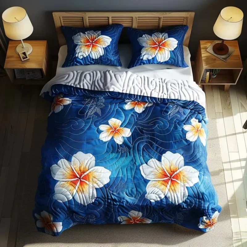Floral Paradise Bamboo Quilt Bedding Set