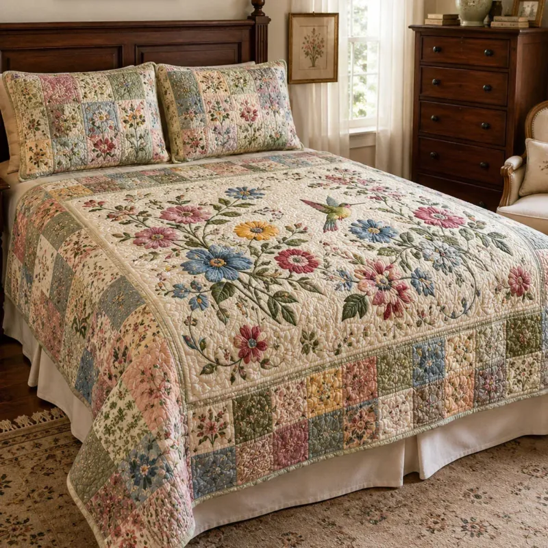 Garden Harmony Bamboo Quilt Bedding Set