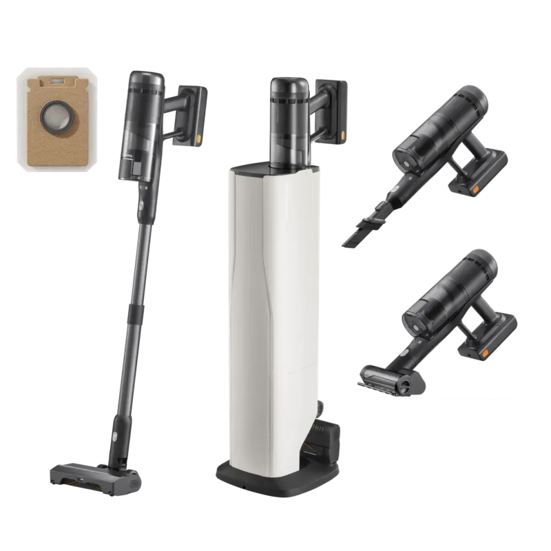 Roborock H60 Hub Ultra schwarzer Akku-Staubsauger mit Auto-Entleerungsstation