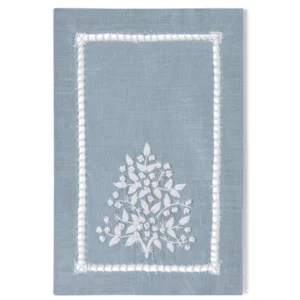Henry Handwork Jardin Classic cocktail napkin in color SKYBLUE.