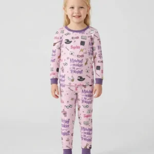Custom Name Mischief Maker In Training Bamboo Two Piece Long Sleeve Pajama Set