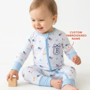 Personalized 4th Of July Embroidered Bamboo Convertible Zippy