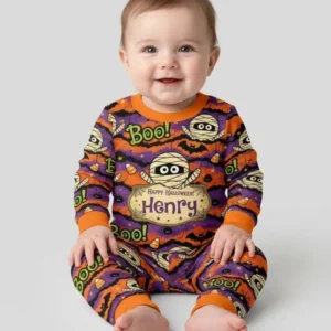 Boo Boo Halloween Bamboo Two Piece Long Sleeve Pajama Set
