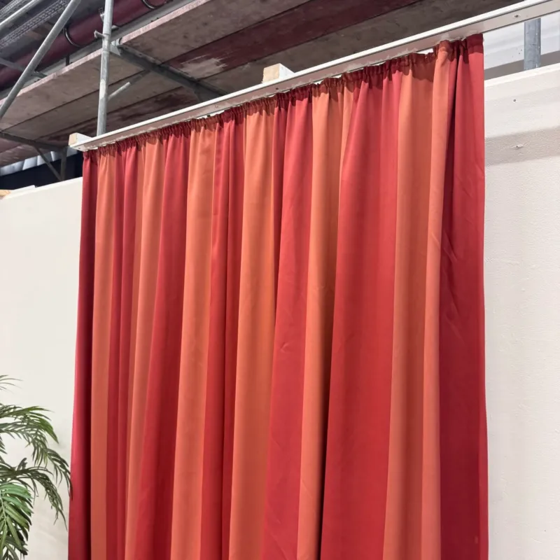 Gardine Orange Rot 190x240 Streifen Verdunkler Vorhang Gebraucht