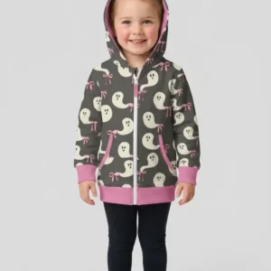 Little Ghosts Bamboo Zip Hoodie