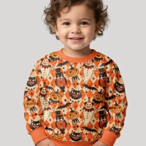 Vintage Halloween Carnival Bamboo Crewneck Sweatshirt
