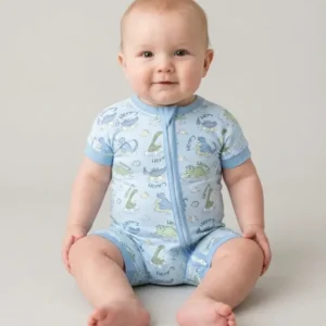 Dinos Swimming Custom Name Bamboo Shorty Zippy