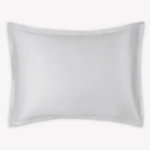 Matouk Talita Satin Stitch Pillow Sham in color Silver