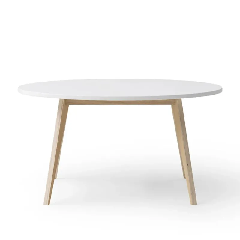 OLIVER FURNITURE - Table Wood PingPong, Blanc/Chêne