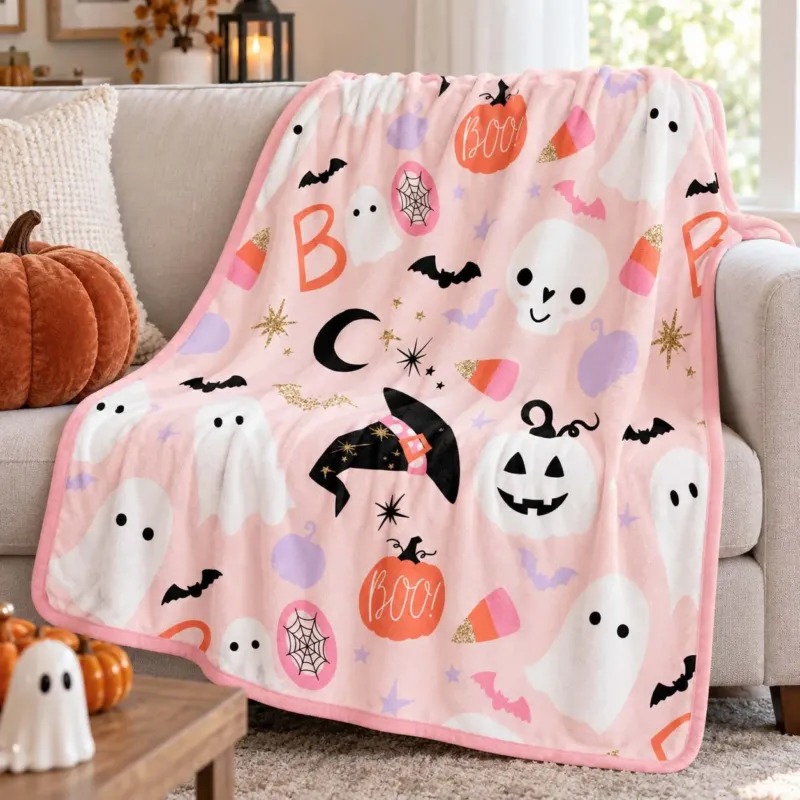 Pastel Halloween Magic Bamboo Blanket
