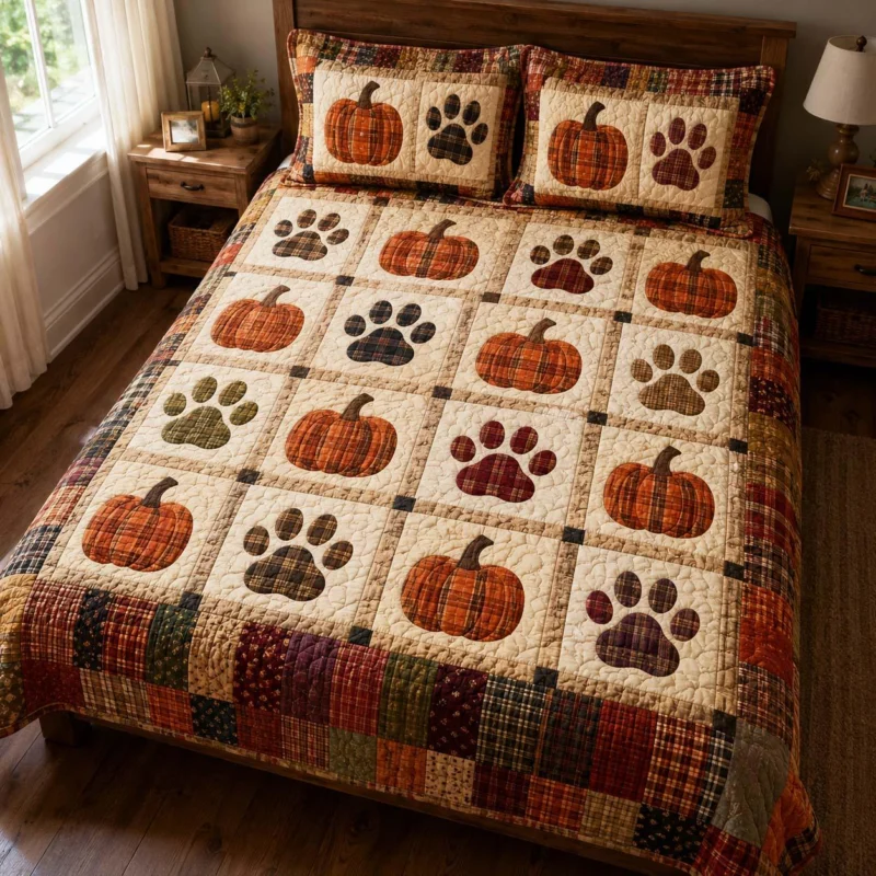 Paws Forever Bamboo Quilt Bedding Set
