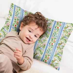 Pastel Floral Girl Bamboo Pillow Case