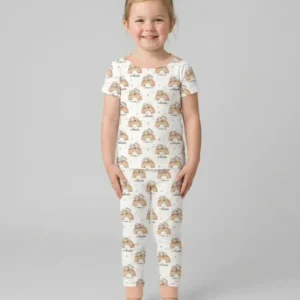 Chosen As His Own Custom Name Bamboo Two Piece Short Sleeve Pajama Set