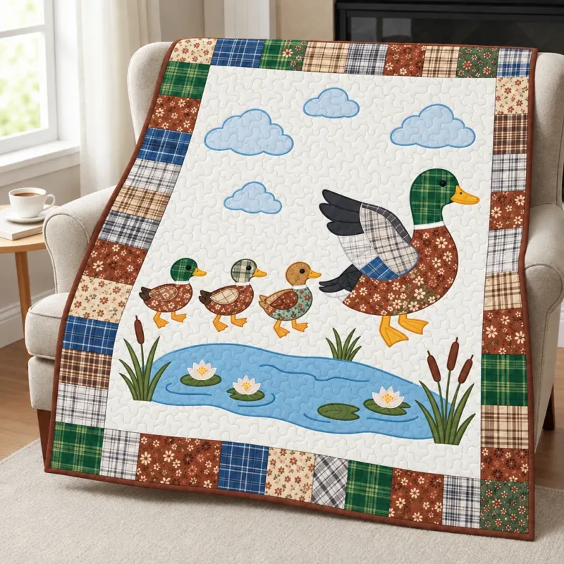 Mallard Duck Bamboo Quilt Blanket