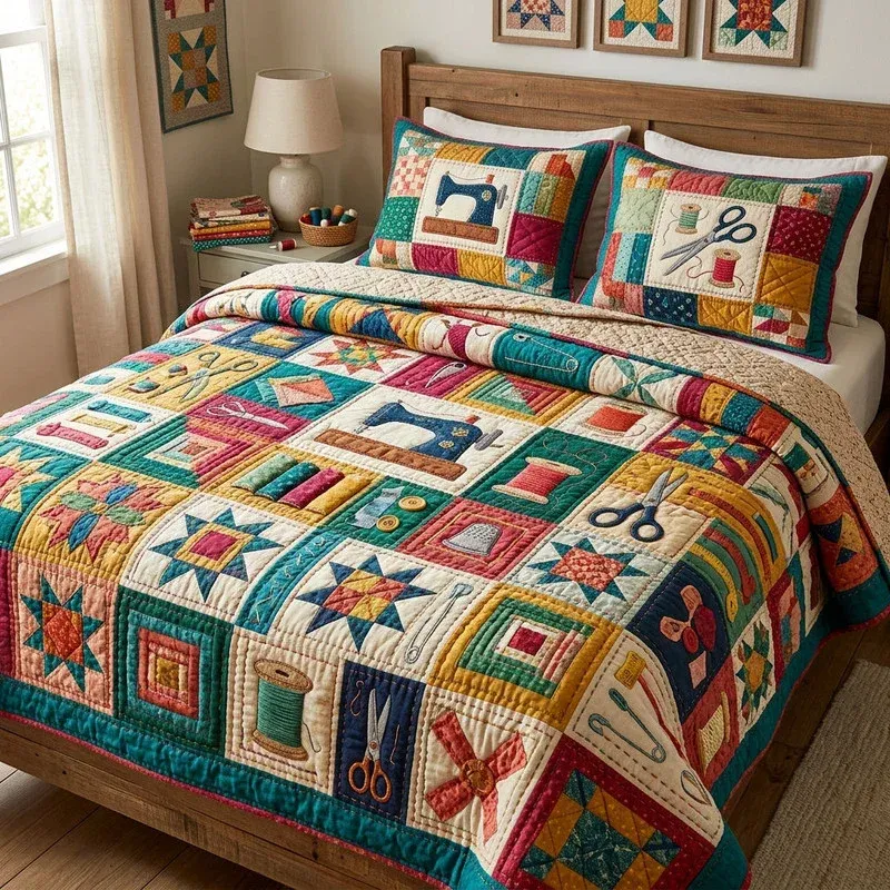 Quiltmaker's Scrapbook Bamboo Quilt Bedding Set
