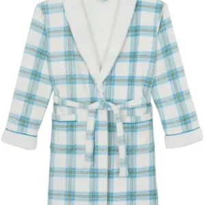 Robe de Chambre Femme polaire Maryline Blanc et Ivoire 1