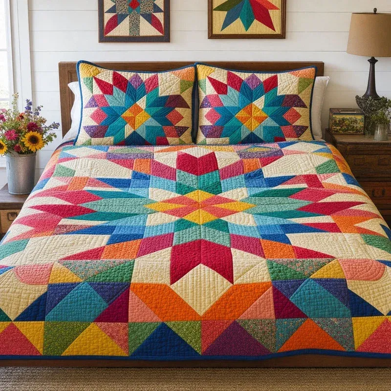 Radiant Barn Patchwork Bamboo Quilt Bedding Set
