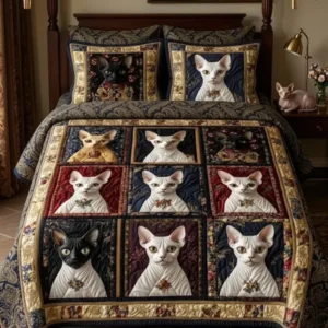 Royal Sphynx Bamboo Quilt Bedding Set