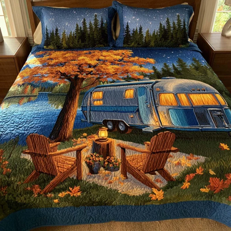 Rustic Camp Retreat Bamboo Quilt Bedding Set