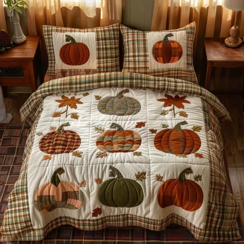 Rustic Fall Bamboo Quilt Bedding Set