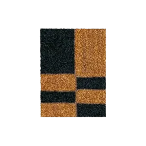 (SAMPLE) Chalky Check Doormat Black Toffee