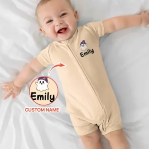 Personalized Boo Crew Halloween Ghost Group Spooky Bamboo Shorty Zippy