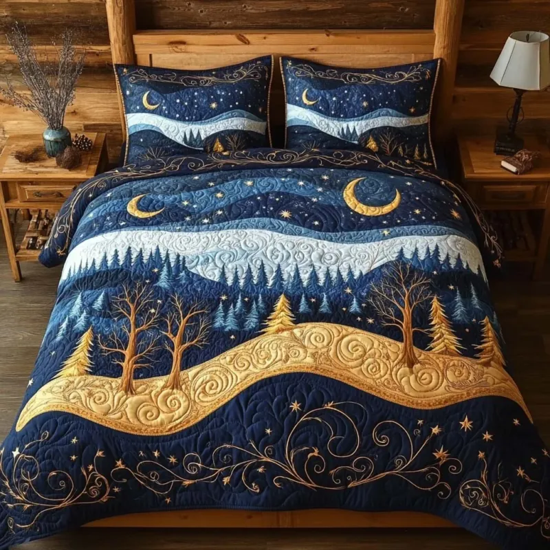 Secret Forest Haven Bamboo Quilt Bedding Set