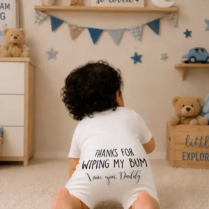 Custom Name Thanks For Wiping My Bum Bamboo Shorty Zippy