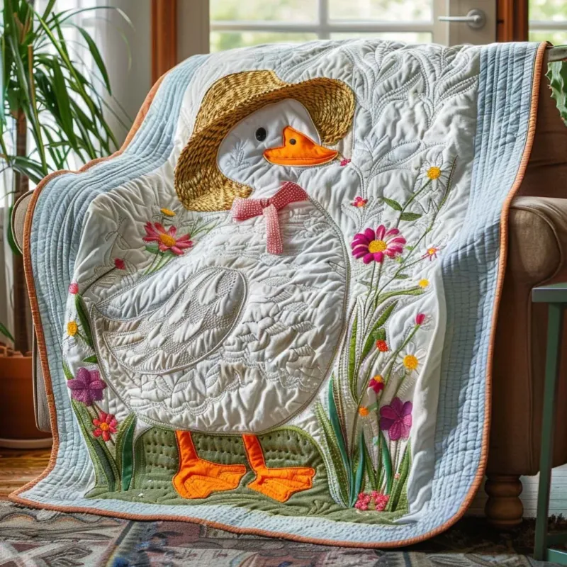 Sunny Duck Days Bamboo Quilt Blanket