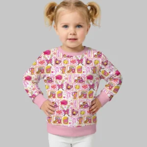 Pink Softball Game Day Bamboo Crewneck Sweatshirt