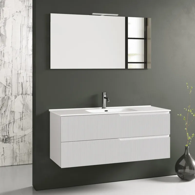 Composizione 4 pezzi ZIP bianco opaco 121cm