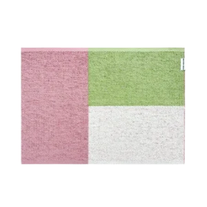 50 x 70 cm pink, green and cream color block doormat