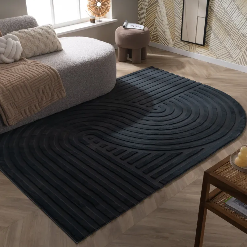 Irregular Rug - Flowy Wavy Anthracite