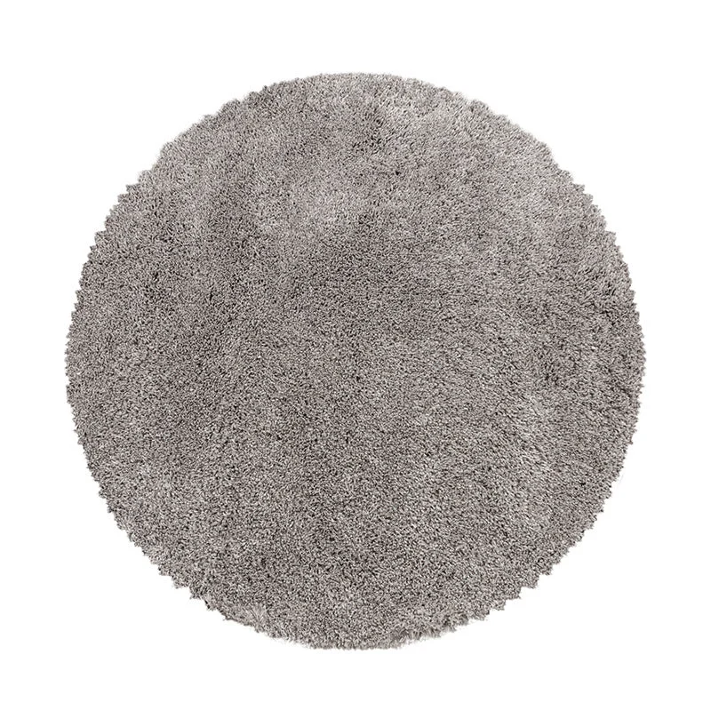 Round High Pile Rug - Fuzzy Beige