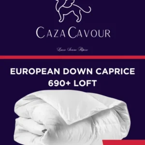European down duvet Caprice 690+ Loft by Caza Cavour, featuring a soft fabric cover and plush filling for cozy comfort.