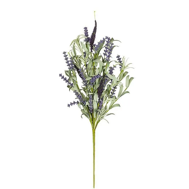Lavender & Leaf Floral Stem 22"H