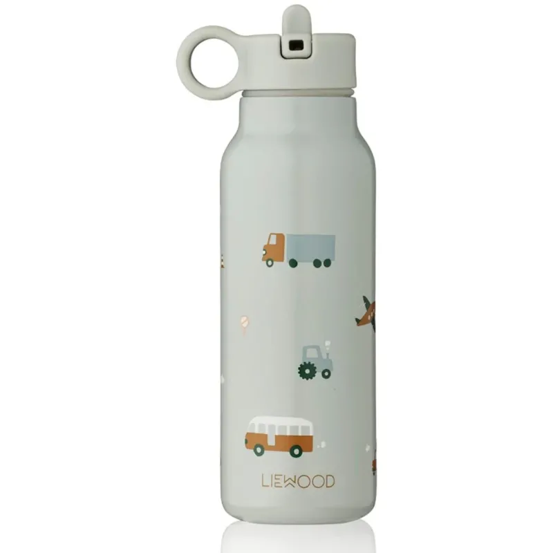 LIEWOOD - Gourde En Acier Inoxydable Falk 350 Ml - Véhicules/dove Blue Mix