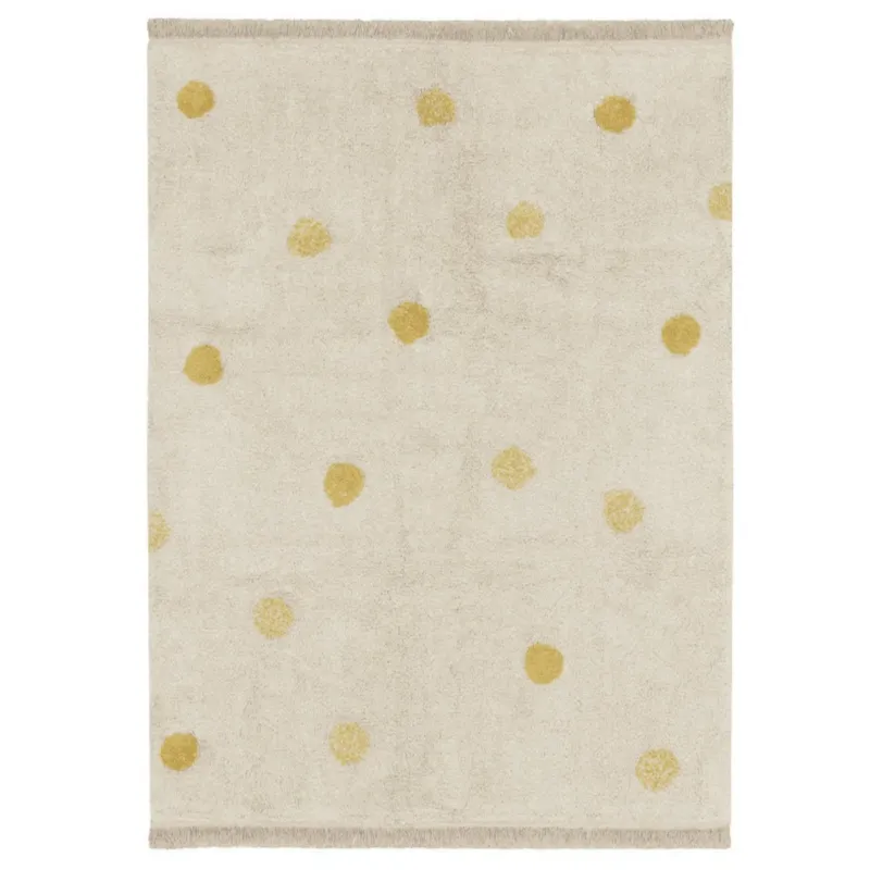LORENA CANALS - Tapis Lavable Hippy Pois Naturel - Miel 120 X 160 Cm