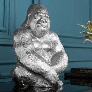 Dekorative Gorillafigur KONG 40cm handmade Metall Skulptur