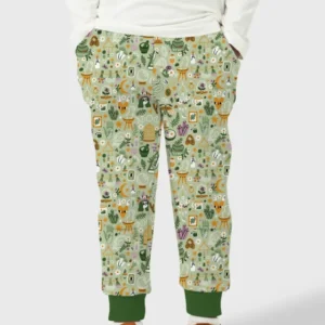 Boho Witchy Celestial Magic Floral Bamboo Jogger