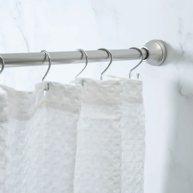 Monroe Tension Curtain Rod Nickel 42"-72"