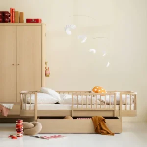 OLIVER FURNITURE-Lit Banquette, Original, 90x200 Cm, Chêne